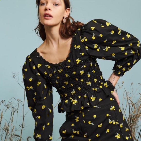 NWT Sister Jane Pasture Embroidered Puff Sleeve Floral Top Size‎ XL - Picture 3 of 10